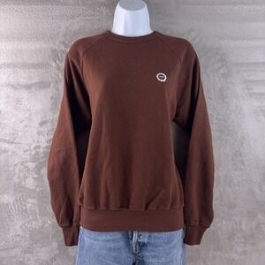 Big Bud Press Sweatshirt Womens Size XS Brown Crewneck‎ Pullover Made In USA